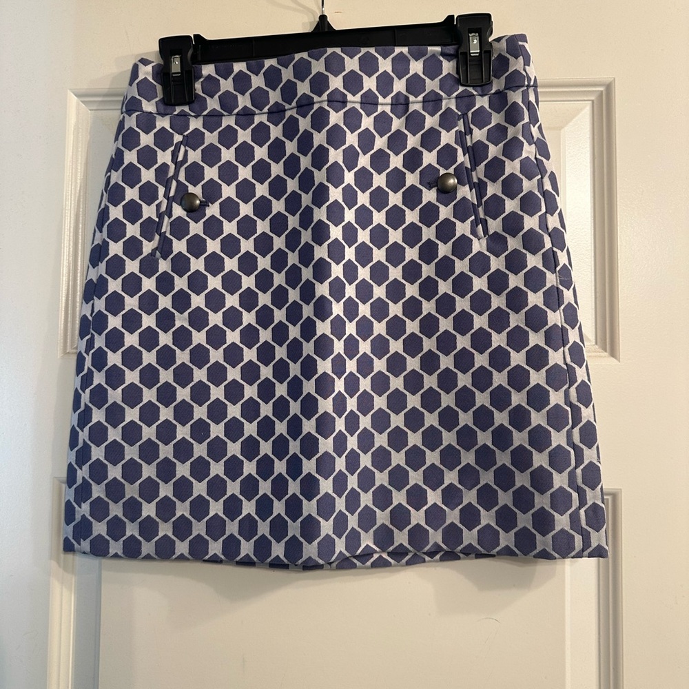 LOFT Geometric Purple and White Women's Skirt- 2P